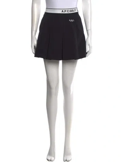 Pre-owned A.p.c. Pleated Accents Mini Skirt In Black