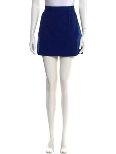 Pre-owned Apc Pleated Accents Mini Skirt In Blue
