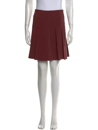 Pre-owned A.p.c. Pleated Accents Mini Skirt In Red