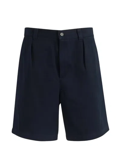 Apc Pleated Bermuda Shorts In Blue