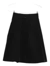Apc Pleated Cotton Midi Skirt In Black
