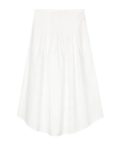 A.p.c. Pleated Midi Skirt In White