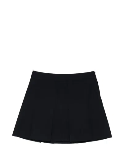 Apc High Waist Mini Skirt Pleated Design In Black