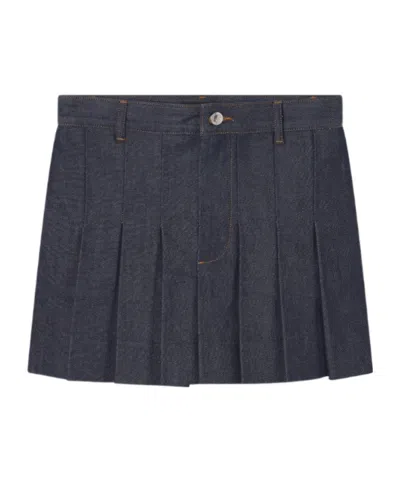 Apc Pleated Mini Skirt In Gray
