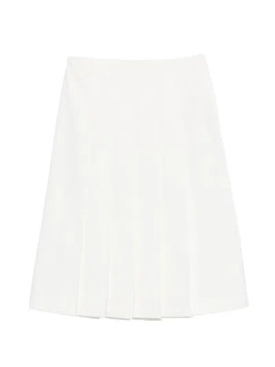 A.p.c. Pleated Mini Skirt In White