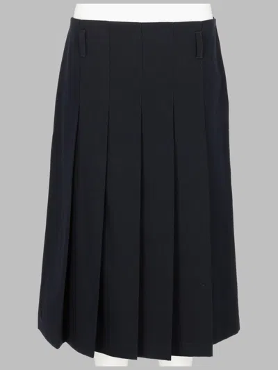 A.p.c. Pleated Organic Cotton Skirt In Black