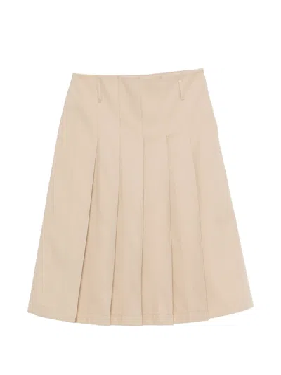 A.p.c. Mini Skirt Belt Loops Pleated Design In Gold