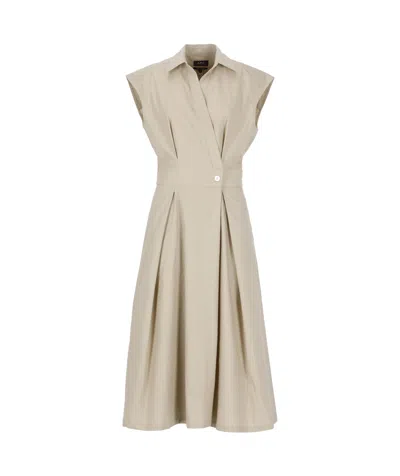 APC A.P.C. PLEATED SLEEVELESS DRESS
