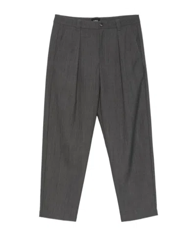 A.p.c. Pleated Straight-leg Trousers In Black