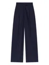 Apc A.p.c. Veronica Pleated Cotton Trousers Clothing In Blue
