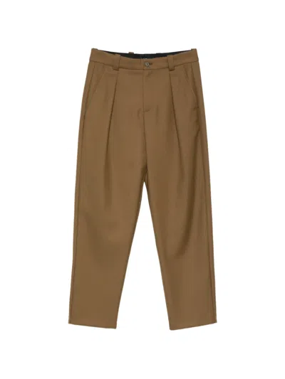 Apc Pleated Trousers In Burgundy