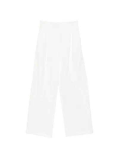 A.p.c. Pleated Wide-leg Trousers In White