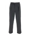 Apc Pleated Wool-blend Trousers In Gray