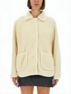 Apc Stylish Coat With Large Pockets And Trim In Neutral