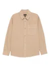 Apc Pocket Button-down Jacket In Neutral