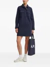 Apc Navy Mia Denim Minidress In Blue