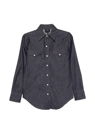 Apc Pocket Shirt In Blue
