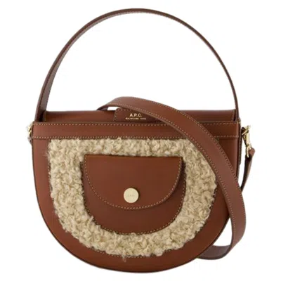 APC POCKET SMALL CROSSBODY - A. P.C. - SYNTHETIC - HAZELNUT