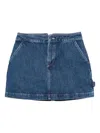 Apc Pocketed Denim A-line Skirt In Blue