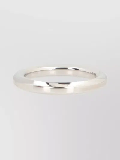 Apc Polished Silver Band Ring With Smooth Finish
