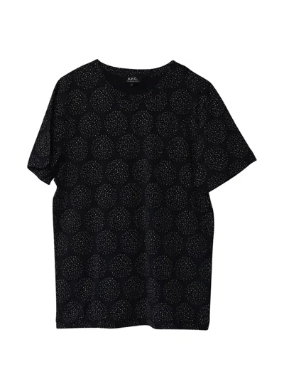 Pre-owned Apc Polka Dot Crewneck T-shirt In Black