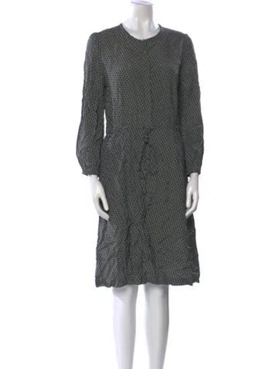 Pre-owned Apc Polka Dot Print Knee-length Dress In Blue