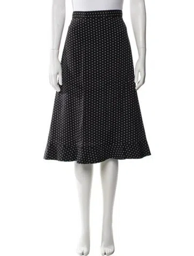 Pre-owned Apc Polka Dot Print Knee-length Skirt In Black