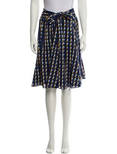 Pre-owned Apc Polka Dot Print Knee-length Skirt In Blue