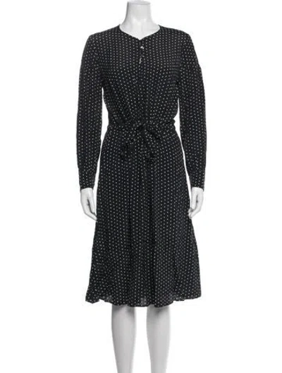 Pre-owned A.p.c. Polka Dot Print Mini Dress In Black