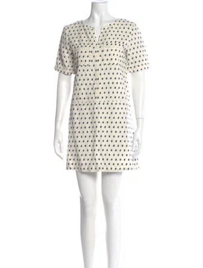 Pre-owned Apc Polka Dot Print Mini Dress In Neutral