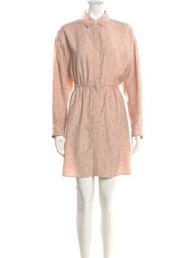 Pre-owned Apc Polka Dot Print Mini Dress In Pink