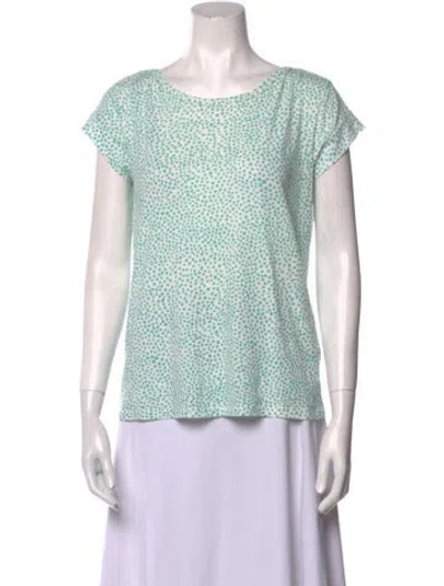 Pre-owned Apc Polka Dot Print Scoop Neck T-shirt In Green