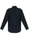 Apc Polka Dot Long-sleeved Shirt In Blue