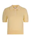 A.p.c. Yellow Solid Shirt Collar Polo In Yellow