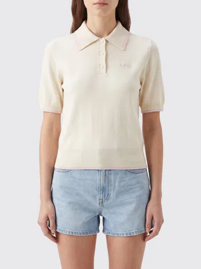 A.p.c. A. P.c. Polo Shirt Woman Color Ivory In Neutral