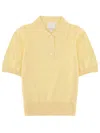A.p.c. Yellow Solid Shirt Collar Polo In Neutral
