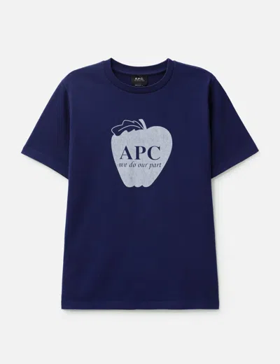 A.p.c. Pomme T-shirt In Blue