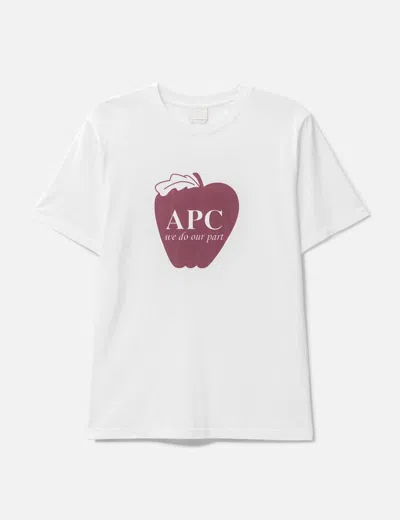 Apc Pomme Crew-neck T-shirt In White