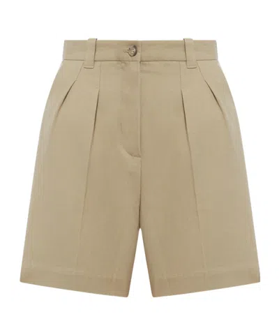 APC A.P.C. PLEAT LINEN SHORTS