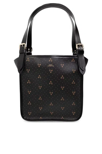 Apc A.p.c. Poppy Small Tote Bag In Black