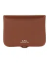 Apc A.p.c. Portamonete Josh In Brown