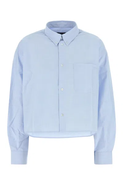 Apc A.p.c. Powder Blue Oxford Oversize Sophia Shirt