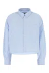 Apc A.p.c. Powder Blue Oxford Oversize Sophia Shirt In Blue