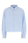 Apc A.p.c. Powder Blue Oxford Oversize Sophia Shirt In Blue