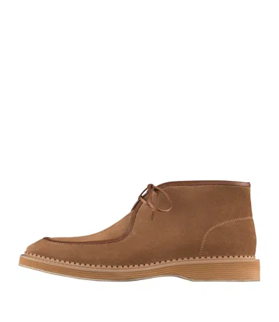 Apc Preppy Ankle Boots In Caa Brown