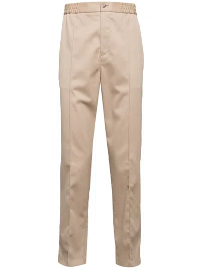 Apc Pressed-crease Straight Trousers In 褐色