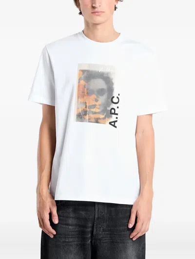 Apc Print T-shirt In White