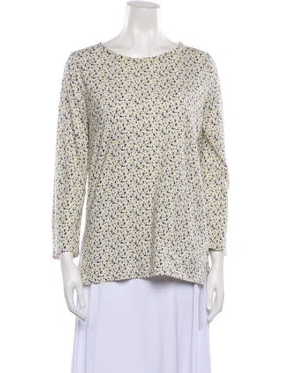 Pre-owned Apc Printed Bateau Neckline Blouse In Multi