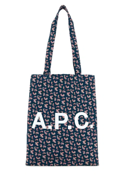 APC PRINTED CANVAS LOU SHOPPING BAG
