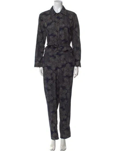 Pre-owned Apc Printed Jumpsuit In Blue